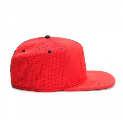 Snapback Cap - Red Mesh